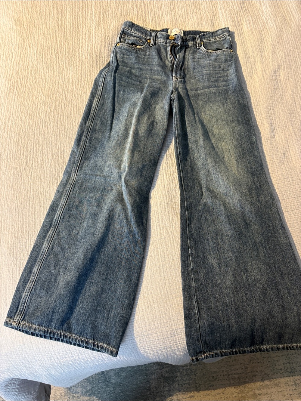 Dear John Blue Wide-Leg Denim Jeans